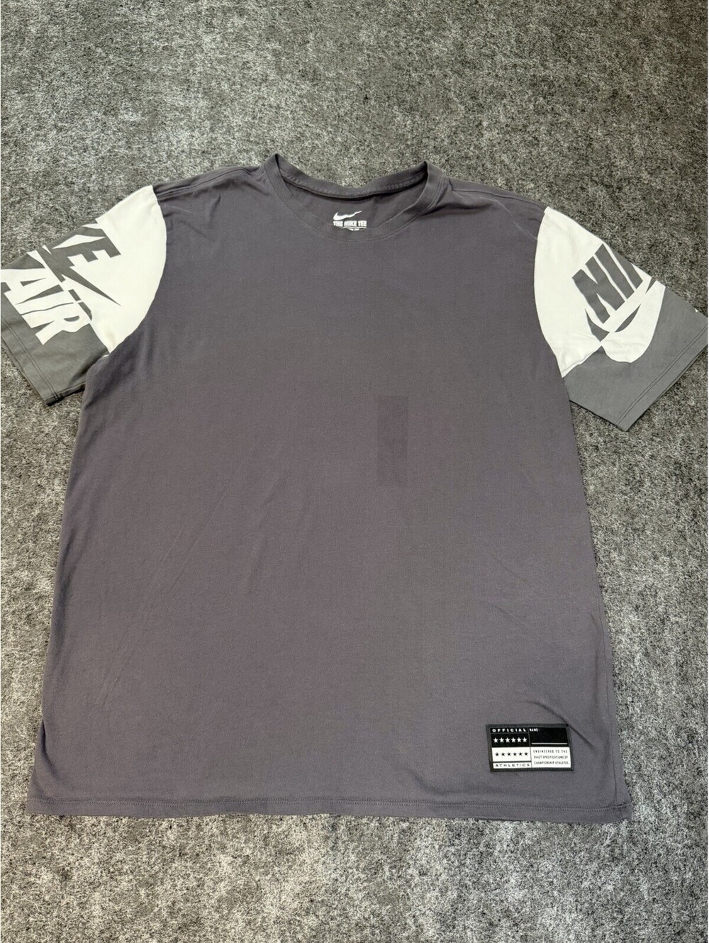 Nike Air Sleeve Logo Graphic T-shirt Men’s XL Gray Athletic Cut